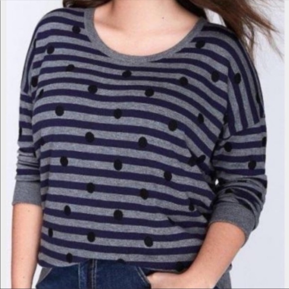 Lane Bryant Sweaters - Lane Bryant Striped Polka Dot  Sweater